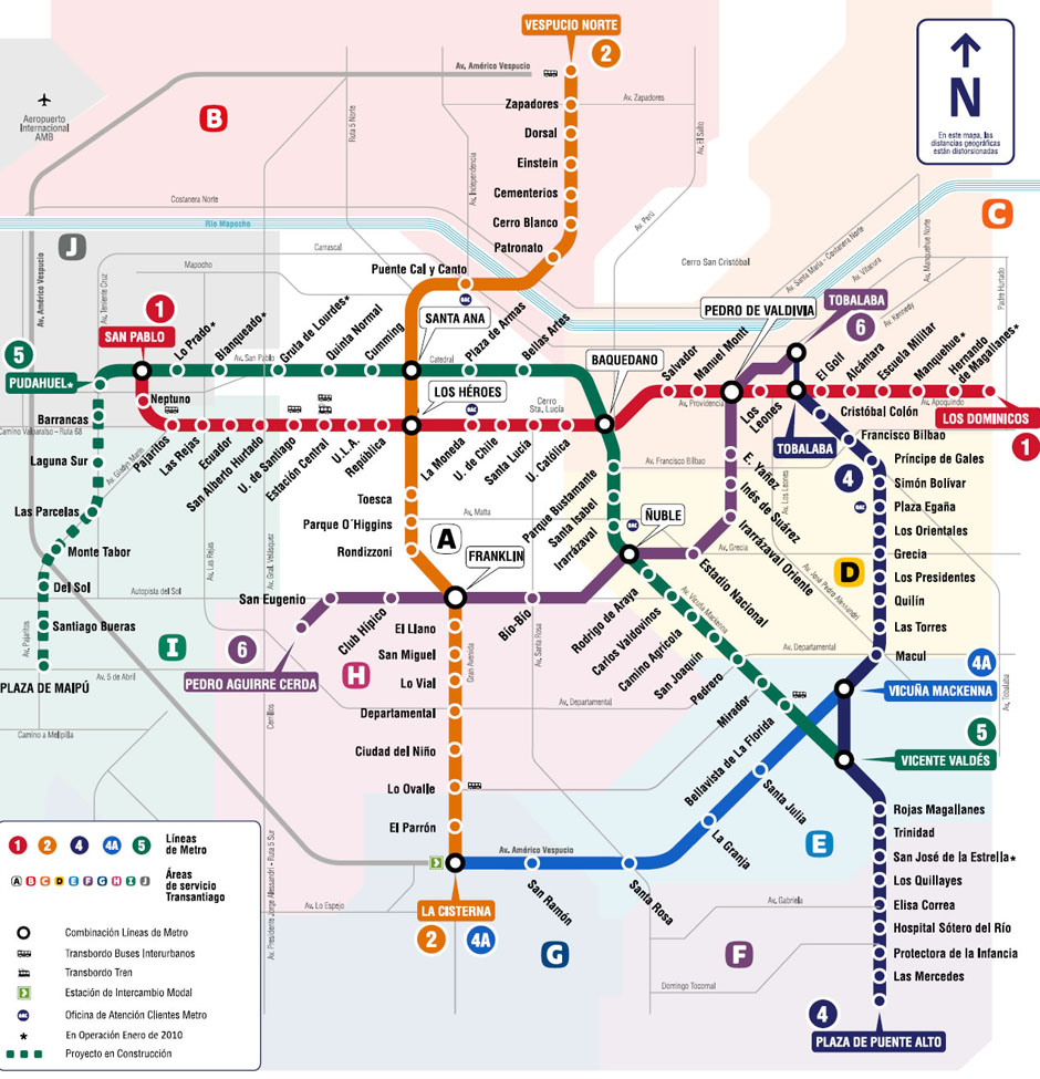 Plano Red Metro Santiago Linea 6
