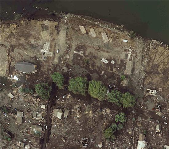 Imagen fotogramétrica cedida hoy, viernes 5 de marzo de 2010, de la destrucción en la localidad de Constitución