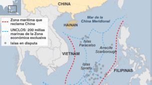 China y Japón se disputan territorios en el mar de Sur de China.