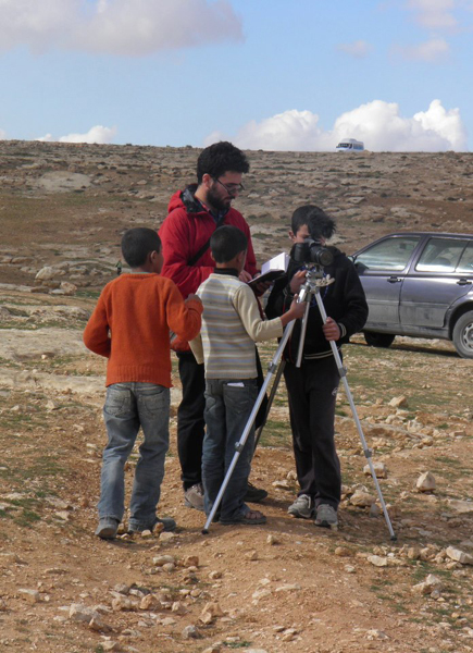 Rafael Guendelman Hales, en las grabaciones en Palestina