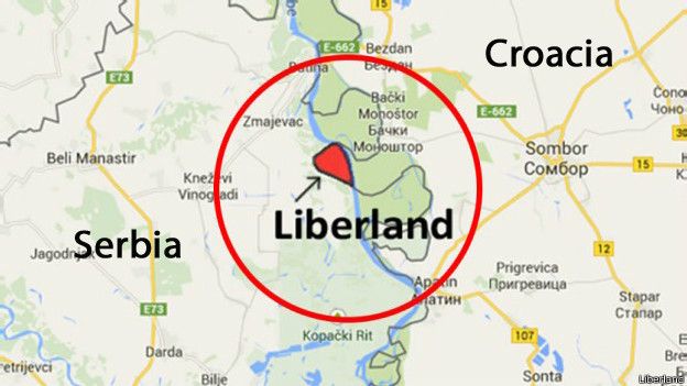 Liberland está ubicado en la frontera entre Serbia y Croacia.