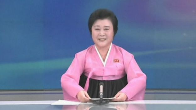 Esta presentadora de televisión dio el anuncio de la prueba nuclear en Corea del Norte.
