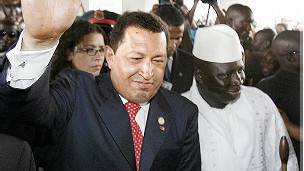 El expresidente venezolano Hugo Chávez y el mandatario gambiano mantenían buenas relaciones.