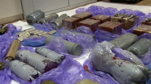 La seguridad rusa afirmó que encontró explosivos y material bélico proveniente de Ucrania