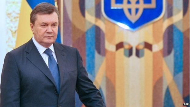El expresidente Yanukóvich dimitió en febrero de 2014 después de fuertes protestas
