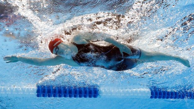 Ledecky ha bajado hasta en ocho segundos el tiempo con el que ganó los 800 metros libres en Londres.
