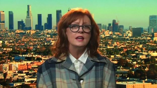 En entrevista con el programa televisivo "Newsnight" de la BBC, Sarandon dijo que no hay que votar por "el menor de dos males", en referencia a Clinton y Trump.