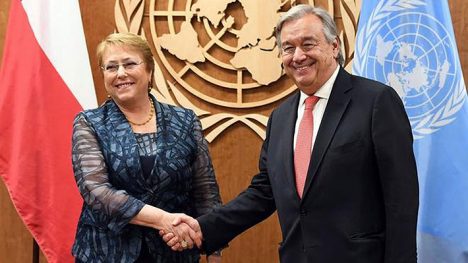 Michelle Bachelet figura como favorita para secretaria general de la ONU