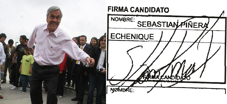 Sebastián Piñera Con Firma