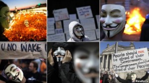 La máscara del protagonista de la película V de Vendetta se ha convertido en un emblema de los grupos de protesta antisistema. ¿Qué hay detrás?