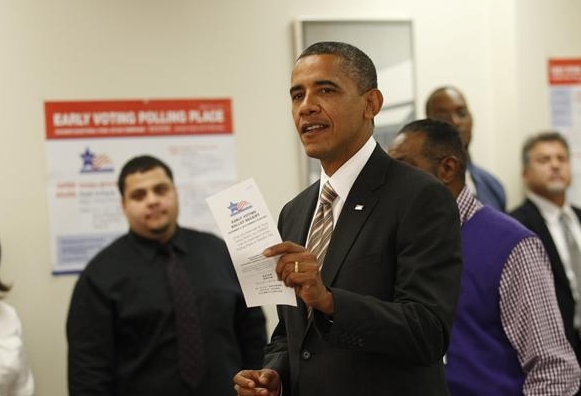Obama vota por anticipado y Romney promete “un gran cambio” para EE.UU.