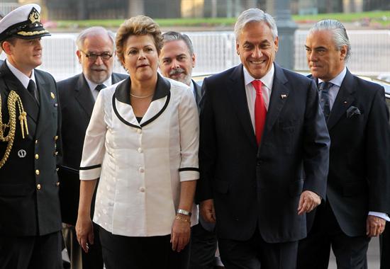 Presidente Piñera destaca amistad «sin fronteras» con Brasil tras recibir a Dilma Rousseff