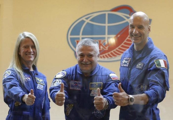 La nave rusa Soyuz despega con tres tripulantes hacia la Estación Espacial Internacional