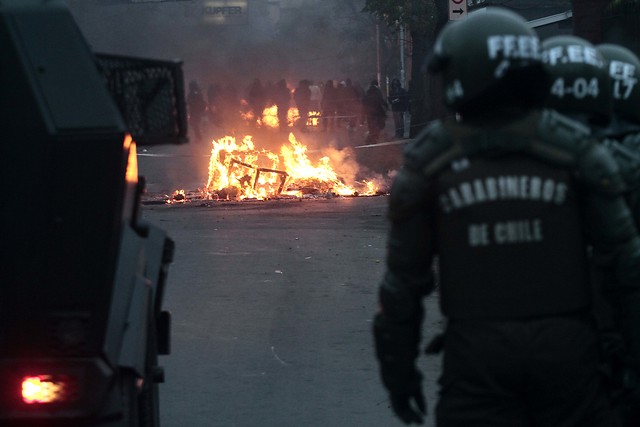 Santiago amanece con barricadas en jornada de paro nacional