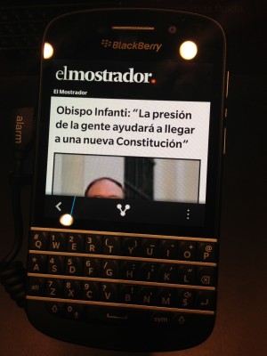 Blackberry presenta su modelo Q10 en Chile