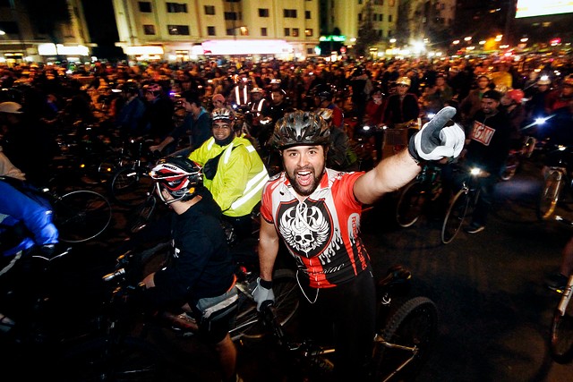 Fotos: «Furiosos Ciclistas» se manifestaron anoche en Plaza Italia