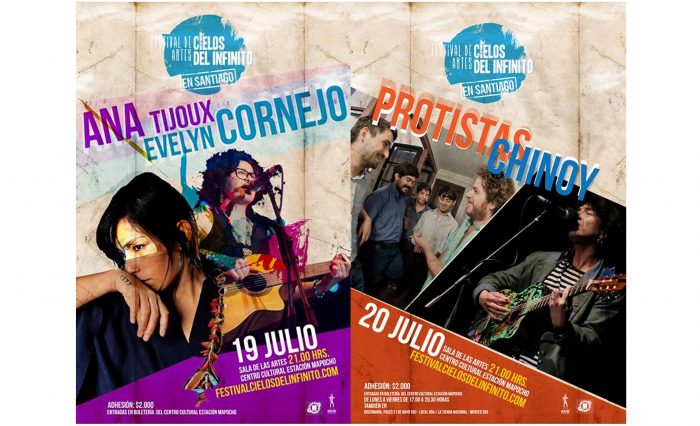 Festival Cielos del Infinito programa en Santiago conciertos de Ana Tijoux, Evelyn Cornejo, Chinoy y Los Protistas