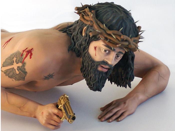 «Cristo bajo ataque» en el Museo de Arte Contemporáneo de Quinta Normal