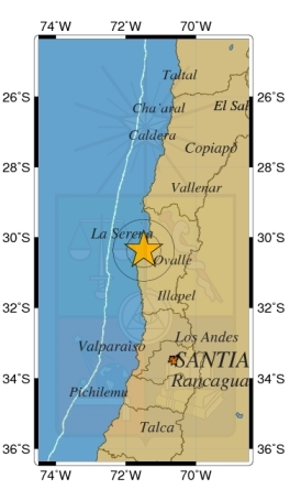 Sismo de 6,5 grados sacude centro del país y provoca cortes de luz