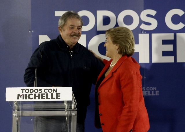 Bachelet agradeció apoyo de Lula da Silva tras reunión en su comando
