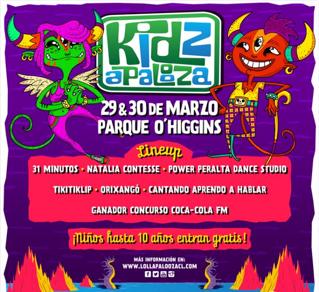 Lollapalooza Chile anuncia cartel de Kidpalooza 2014