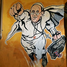 Aparece en Roma grafiti del «superpapa» Francisco