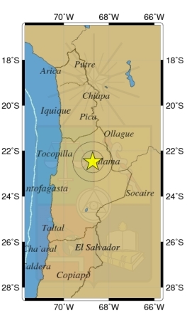 Sismo de 5,0 grados Richter sacude Antofagasta