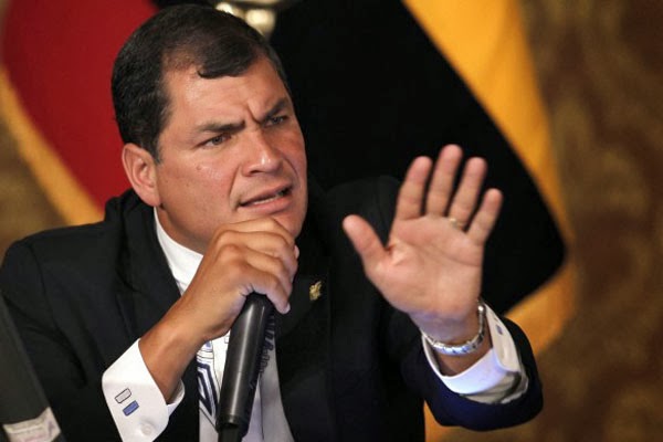 Rafael Correa dice que gente del nuevo alcalde de Quito «no dudaría en pegarle un tiro al presidente»