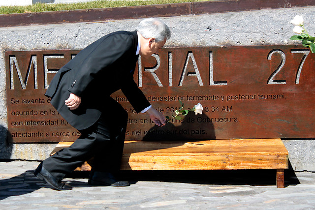 Presidente Piñera visita el Bío Bío en conmemoración del cuarto aniversario del 27/F