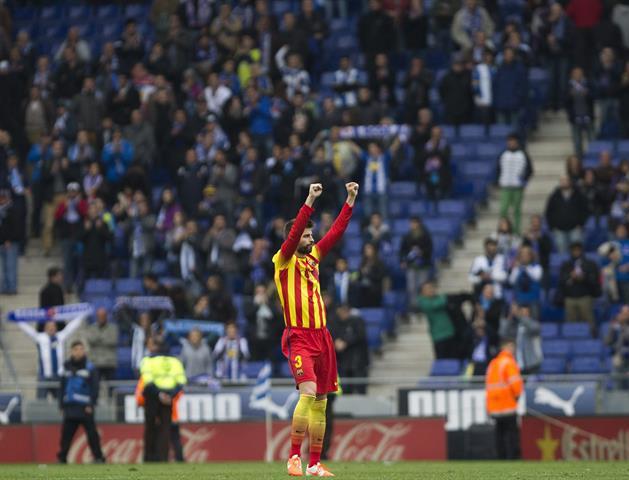 Alexis Sánchez jugó diez minutos en victoria de Barcelona en clásico sobre Espanyol