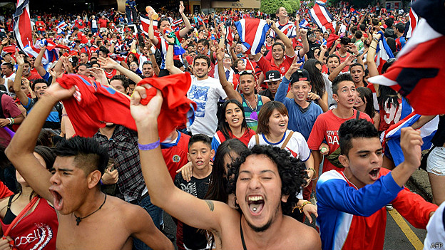 Costa Rica celebra como si hubiera ganado el Mundial