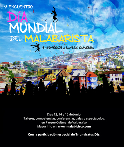 VI Encuentro Día Mundial del Malabarista en Teatro Mauri, Valparaíso, 7 y 8 de Junio