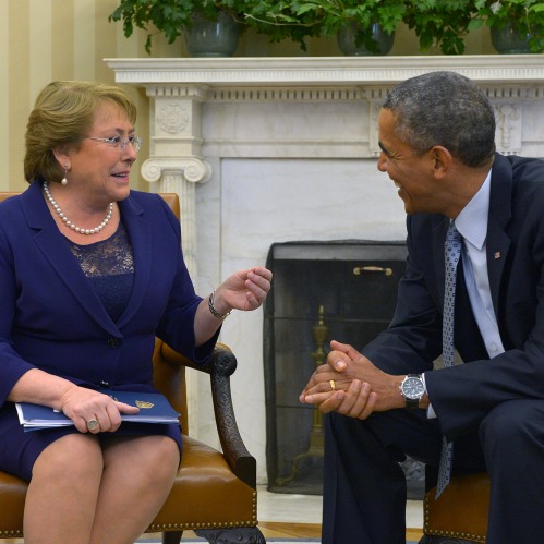 Obama le dice a Bachelet: «Usted es mi segunda Michelle favorita»