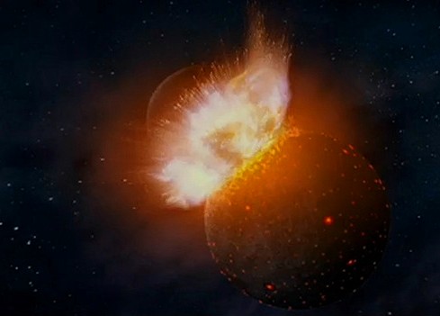¿Cómo el choque con otro planeta formó la Luna?