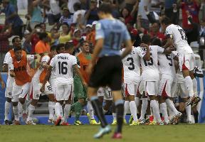 Costa Rica sorprendió a Uruguay por el Grupo D del Mundial de Brasil