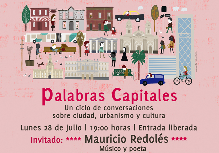 Mauricio Redolés en una nueva sesión de Palabras Capitales en Café Literario Parque Balmaceda, 28 de julio