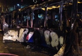 Incendian bus del Transantiago en Ñuñoa
