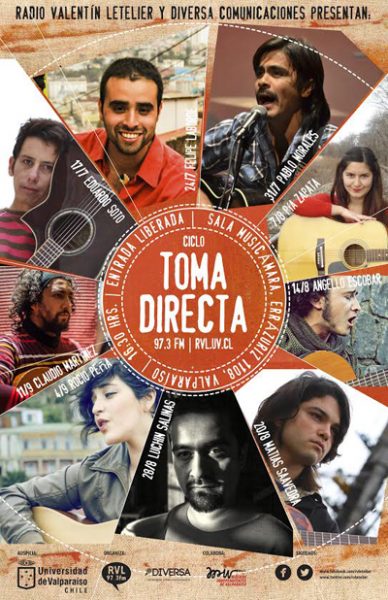 Ciclo musical en Toma Directa, en Radio Valentín Letelier de Valparaíso, del 17 de julio al 11 de septiembre