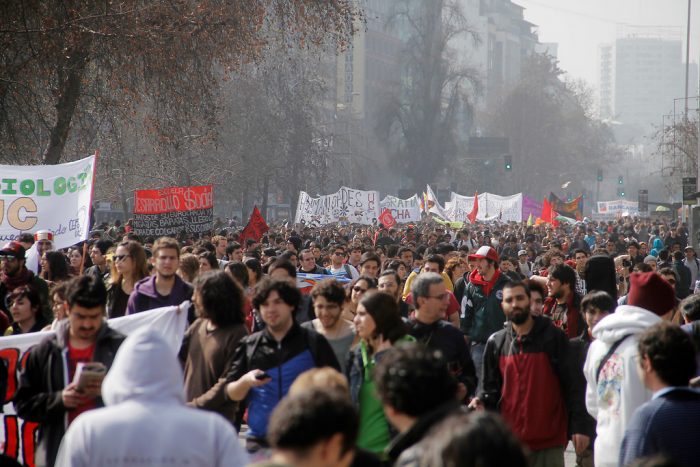 Organizadores calculan en 80 mil los manifestantes que se sumaron a marcha por la Alameda