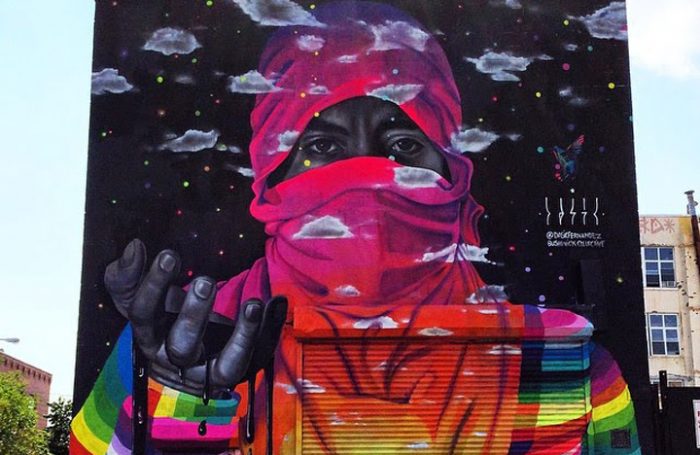 Reconocido grafitero chileno expone mural en galería de Nueva York