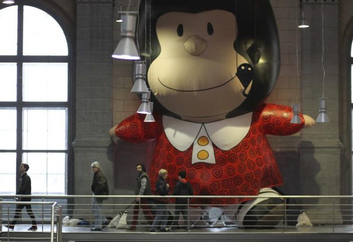 Mafalda y sus lectores toman la Bibliteca Nacional de Buenos Aires