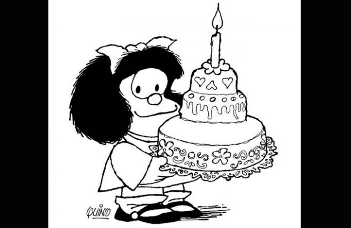 Mafalda cumple 50 años arropada por sus amigos en su barrio de San Telmo