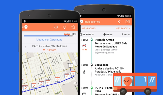 Una aplicación gratuita con información del transporte público en tiempo real