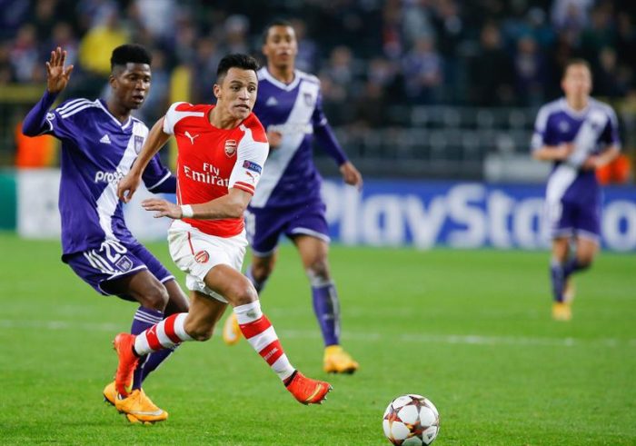 Alexis Sánchez fue clave en agónico triunfo del Arsenal sobre Anderlecht por la Champions