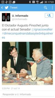 La historia de la foto donde Ignacio Walker le sonríe sin matices a Pinochet