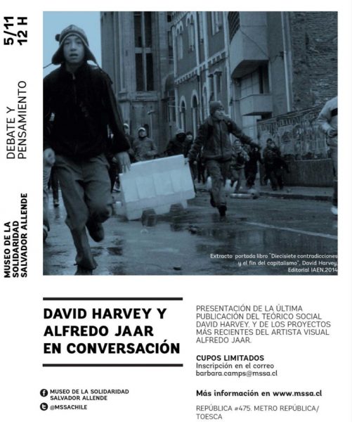 David Harvey y Alfredo Jaar en conversación, Museo de la Solidaridad Salvador Allende, 5 de noviembre