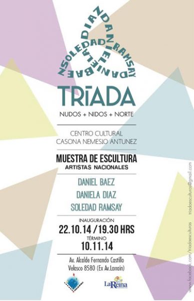 Exposición TRIADA en la Casona Nemesio Antúnez de La Reina, desde el 22 de octubre al 11 de noviembre