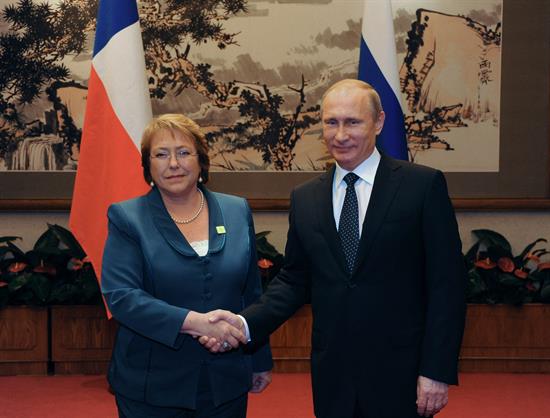 Putin constata un «diálogo intenso político» entre Rusia y Chile