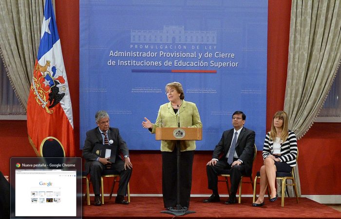 Bachelet sobre ley que crea administrador provisional: «No queremos casos de universidades que quiebran y estudiantes abandonados a su suerte»