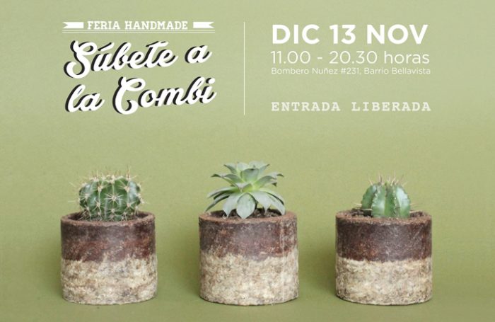 Feria Handmade Súbete a la Combi en centro El Cerro, 13 de diciembre